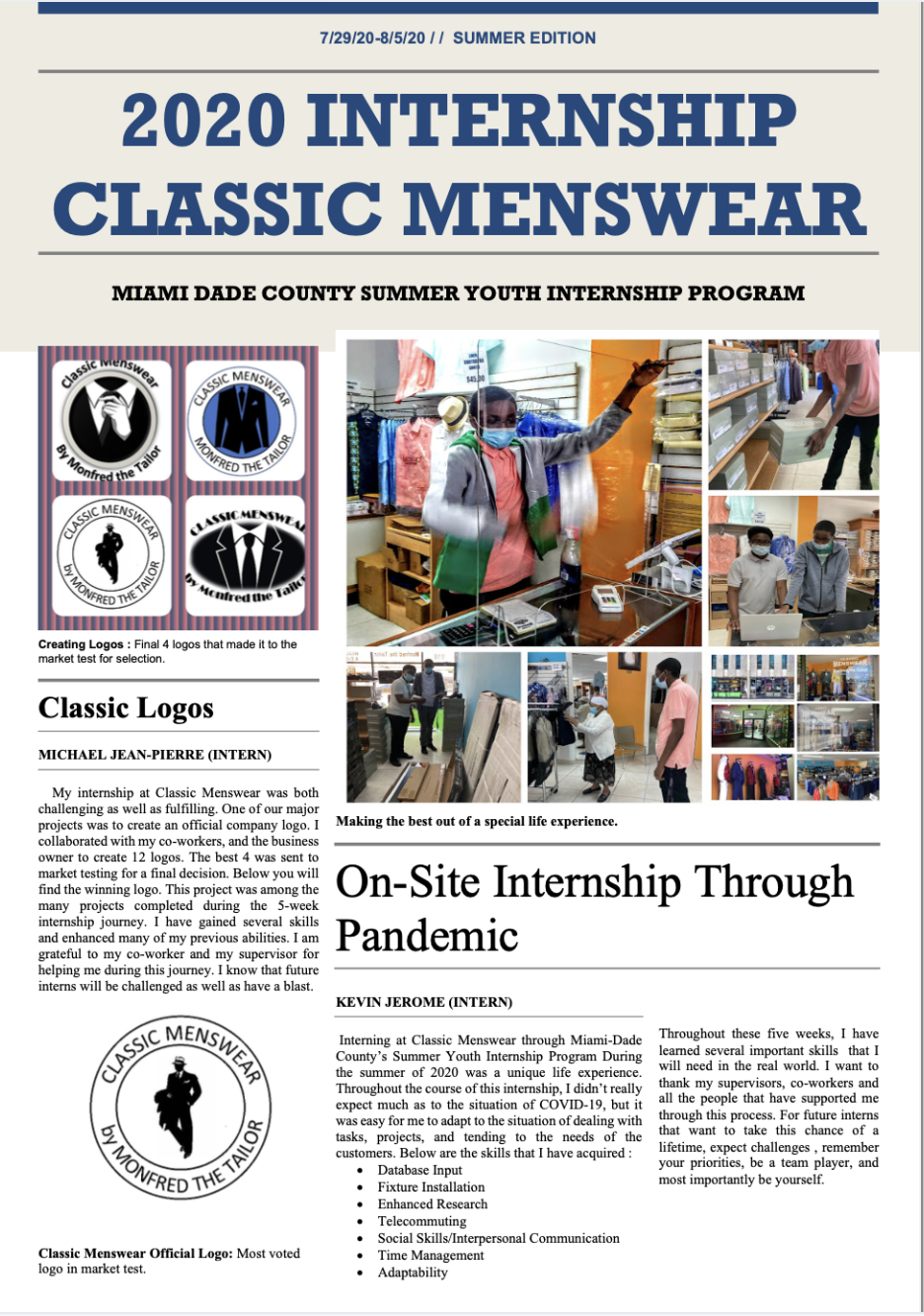 Summer 2020 Cohort Newsletter